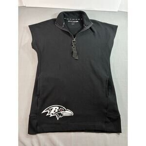 DKNY Sport Baltimore Ravens Sleeveless Quarter Zip Sweatshirt Dress Medium